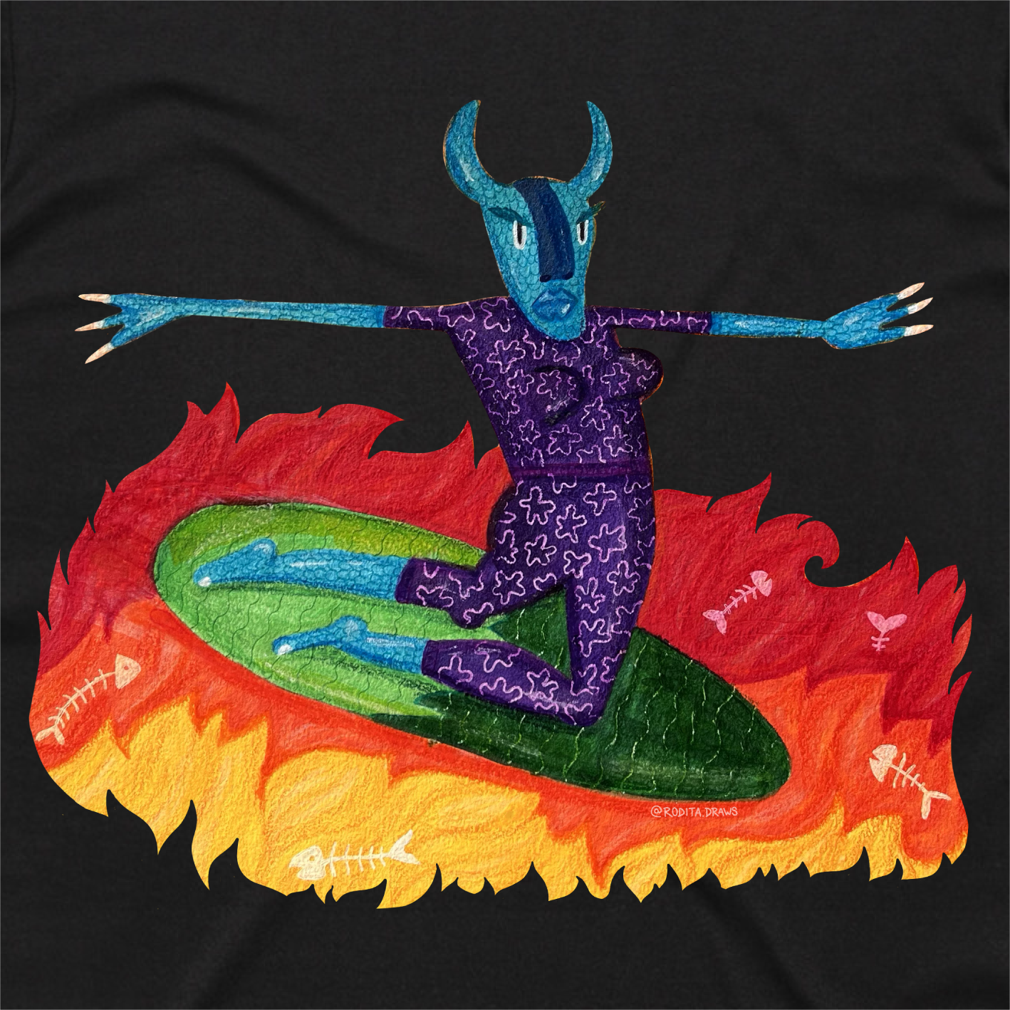 Surfing Diabla Men's T-shirt