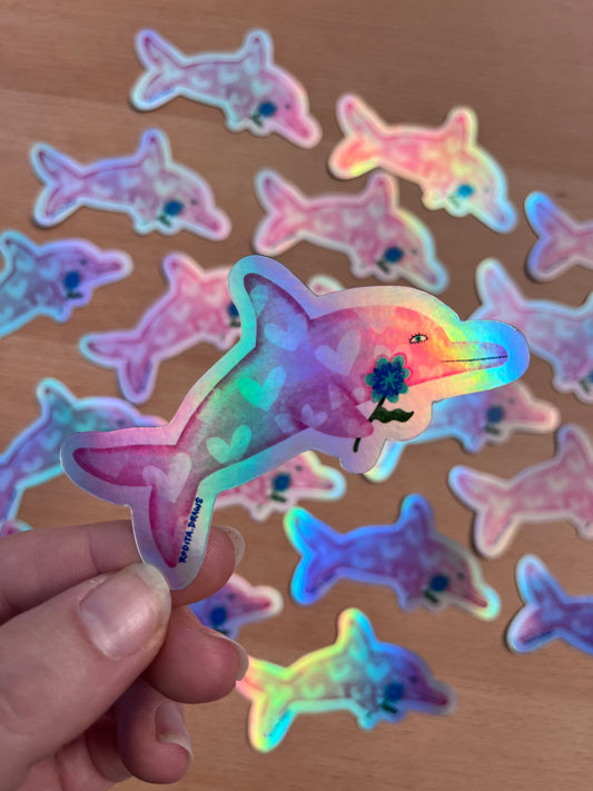 Dolphin Holographic Sticker