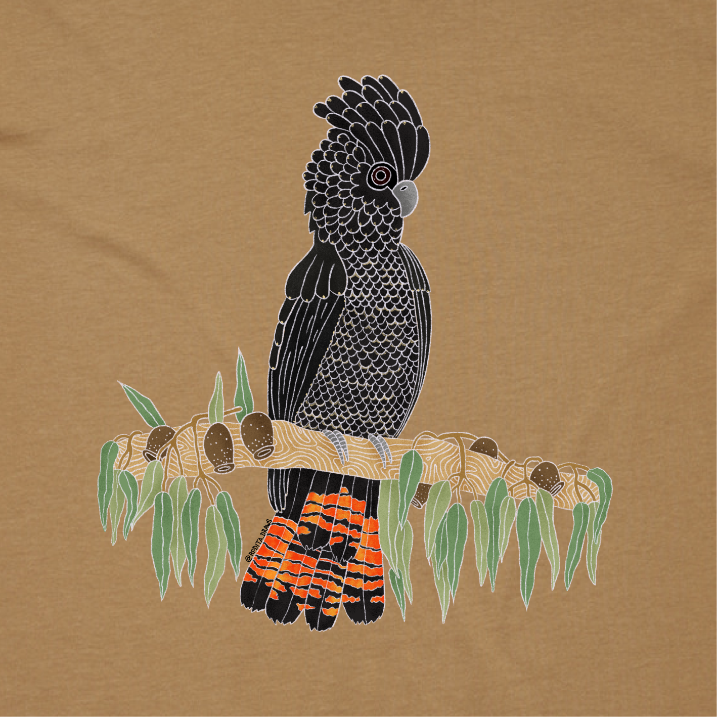Red Tailed Black Cockatoo T-shirt