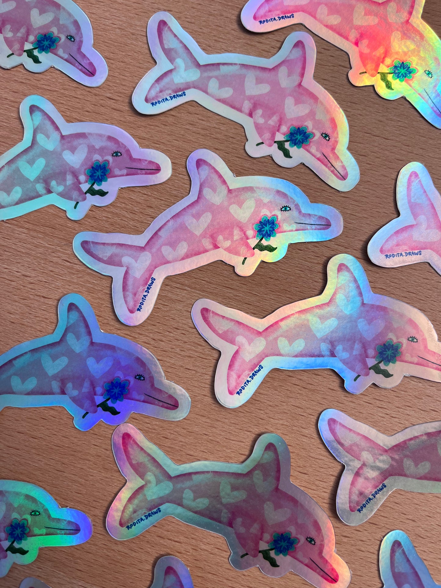 Dolphin Holographic Sticker