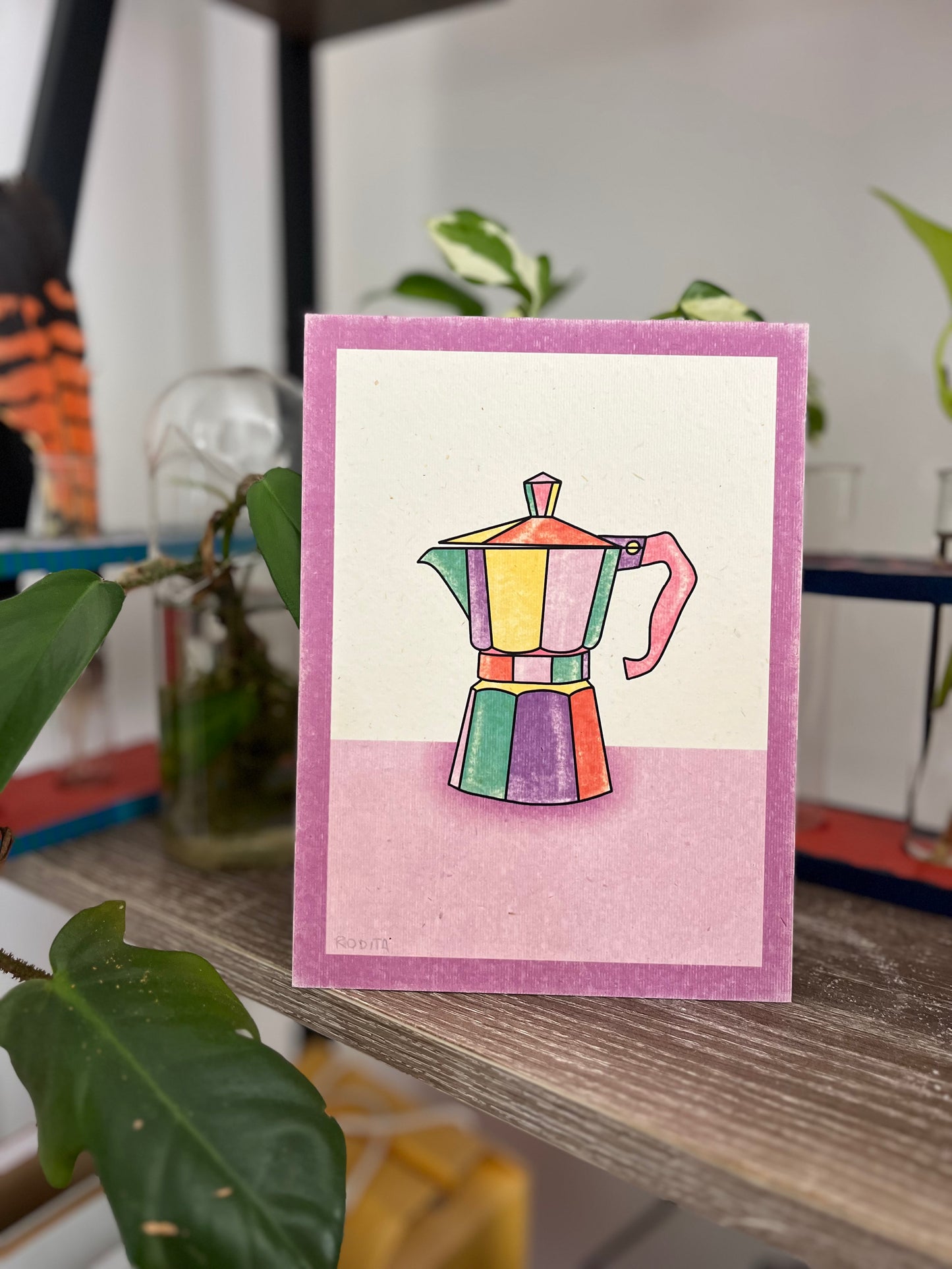 Italian Moka Coffee Press A5 Print