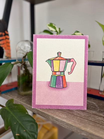 Italian Moka Coffee Press A5 Print