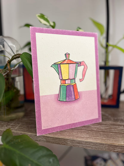 Italian Moka Coffee Press A5 Print