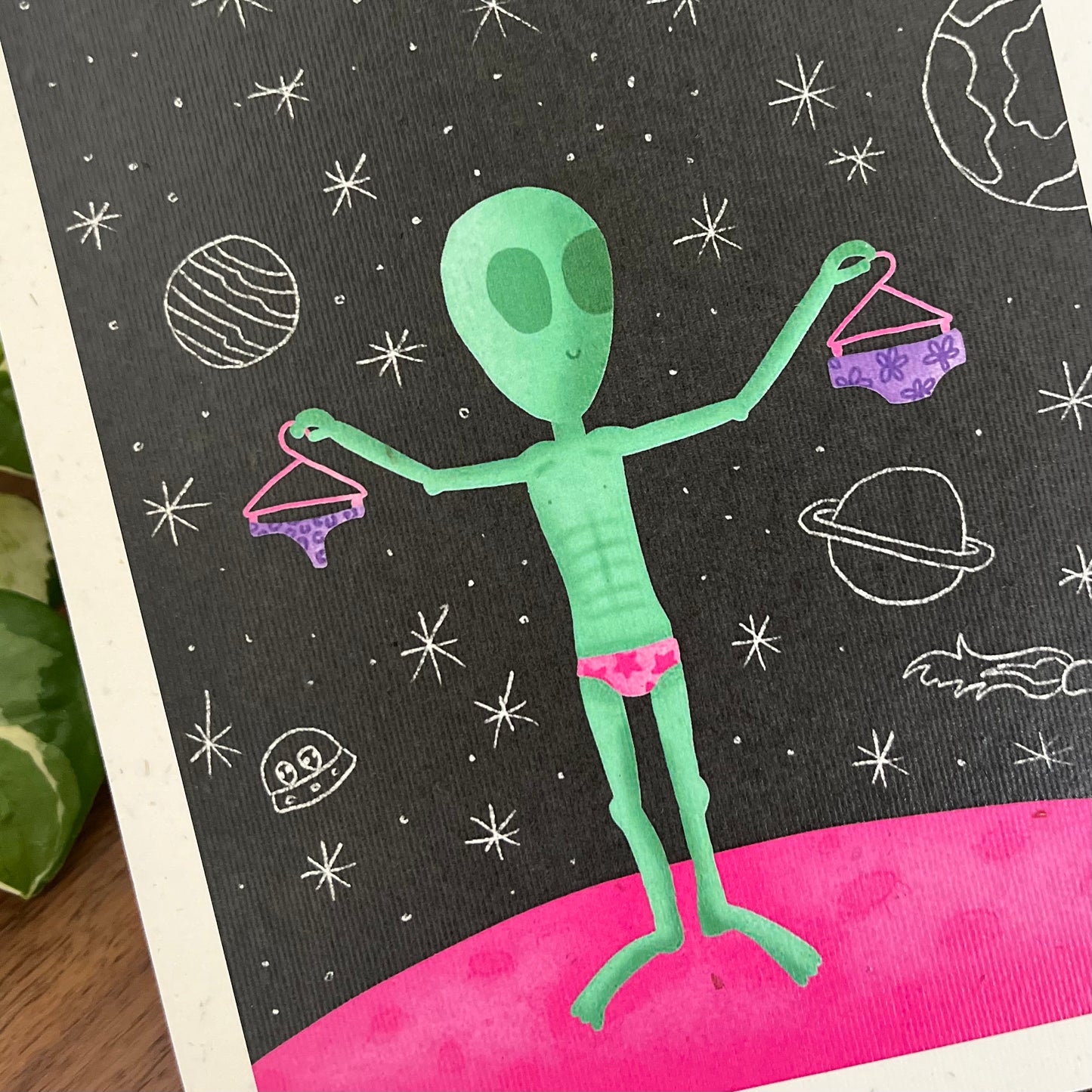 Alien Undies A5 Print