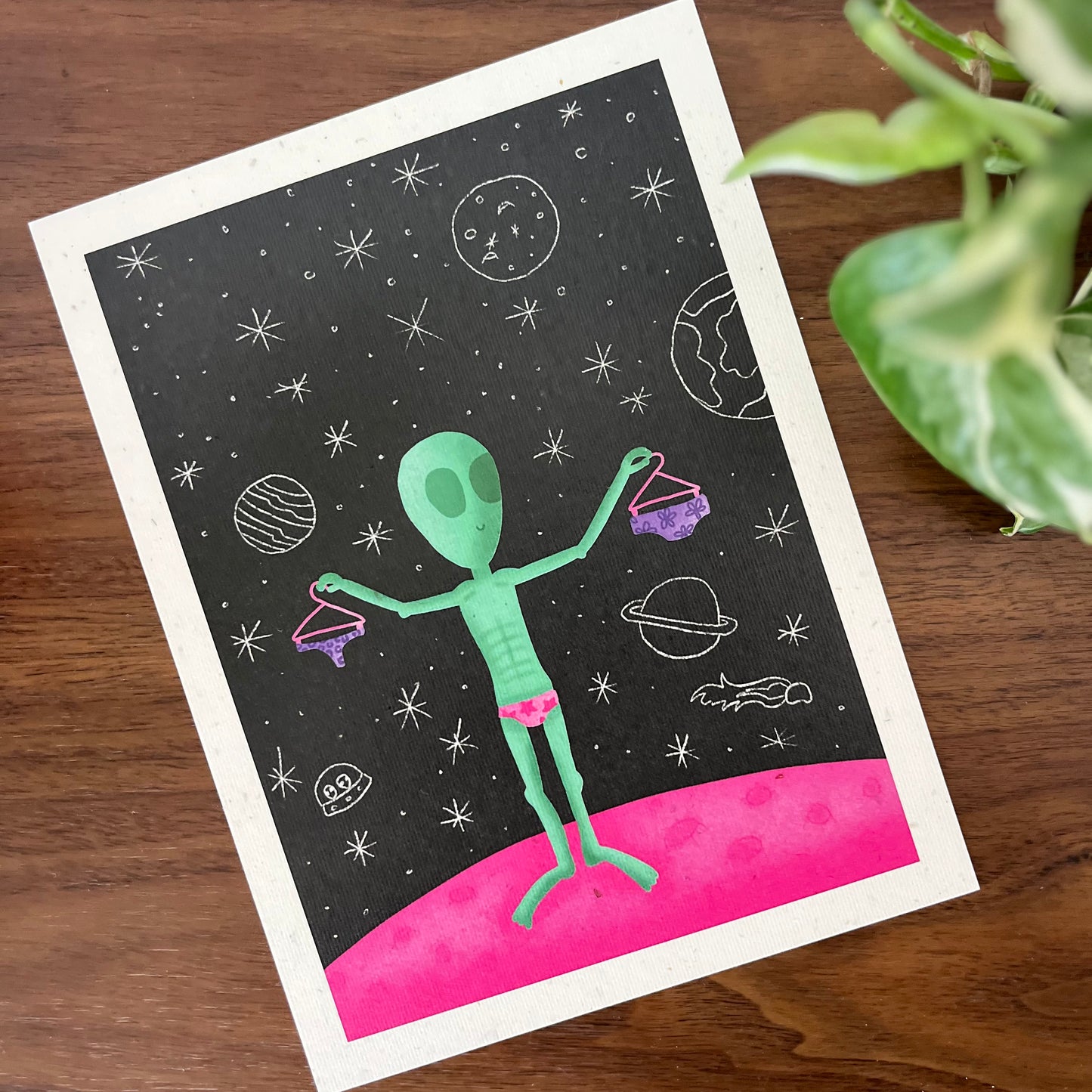 Alien Undies A5 Print