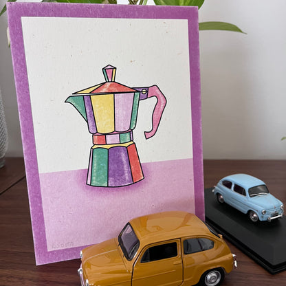 Italian Moka Coffee Press A5 Print