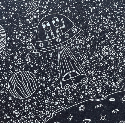 Car Abduction A5 Print